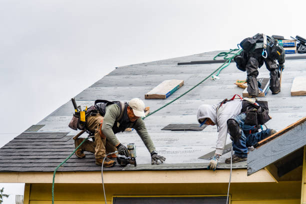 Professional Roofing technician working in Scipio Center, NY